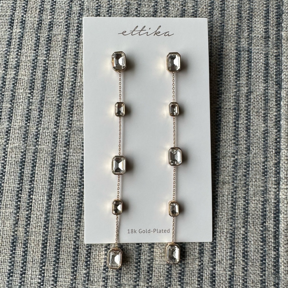 ettika crystal dangle earrings
